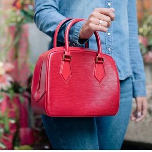 authentic Louis Vuitton Epi Sablons Castilian Red